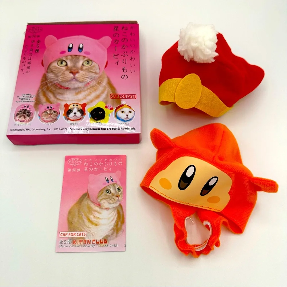 Lot of 8 Clever Idiots Cat Caps (Fruit, Kirby, Bears, Aquarium) Hats for Cats 😺